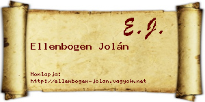 Ellenbogen Jolán névjegykártya