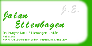 jolan ellenbogen business card