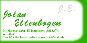 jolan ellenbogen business card